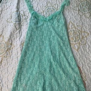 Teal mini dress